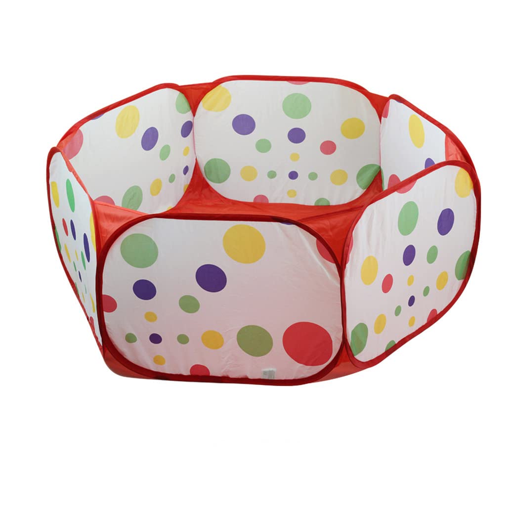 VOANZO Small Animal Playpen Portable Outdoor Exercise Fence Foldable Pet Tent Play Pen for Guinea Pig Hamster Chinchillas and Hedgehogs Rabbits Red