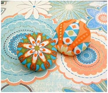 Jewelry Pin Brooch Set ~ Unique geometric print pin back buttons