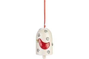 DEMDACO Holiday Home Cardinal Remember Red and White 2.5 Inch Boxed Christmas Hanging Ornament Bell