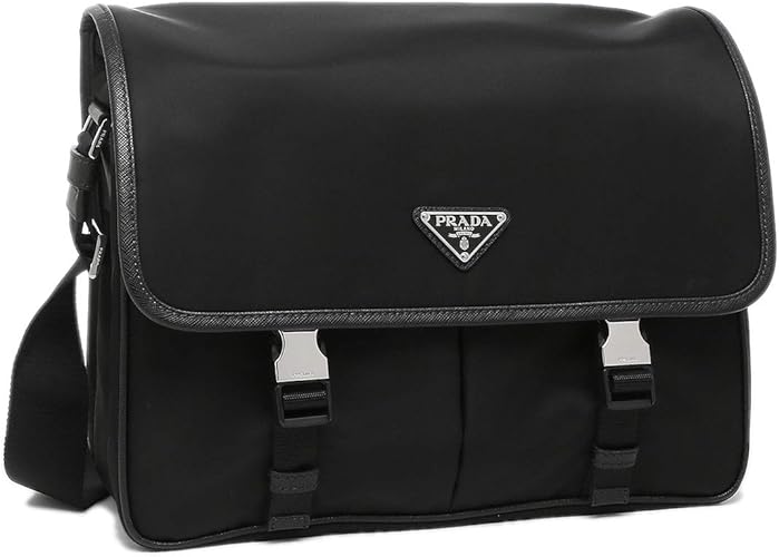 Amazon プラダ ショルダーバッグ テスートサフィアーノ トライアングルロゴ ブラック レディース メンズ Prada 2vd768 064 Yos F0002 並行輸入品 Prada プラダ ショルダーバッグ