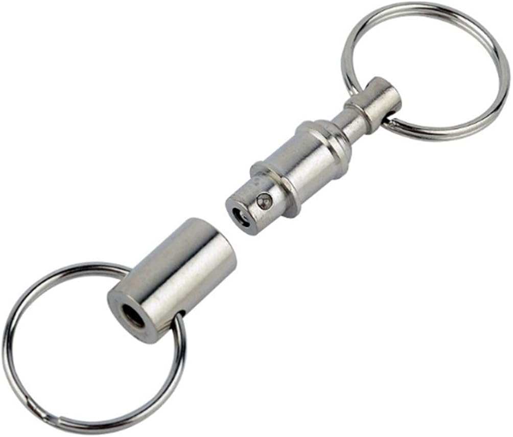 Exceart Quick Release Keychain Detachable Key Ring Pull Apart Keychain