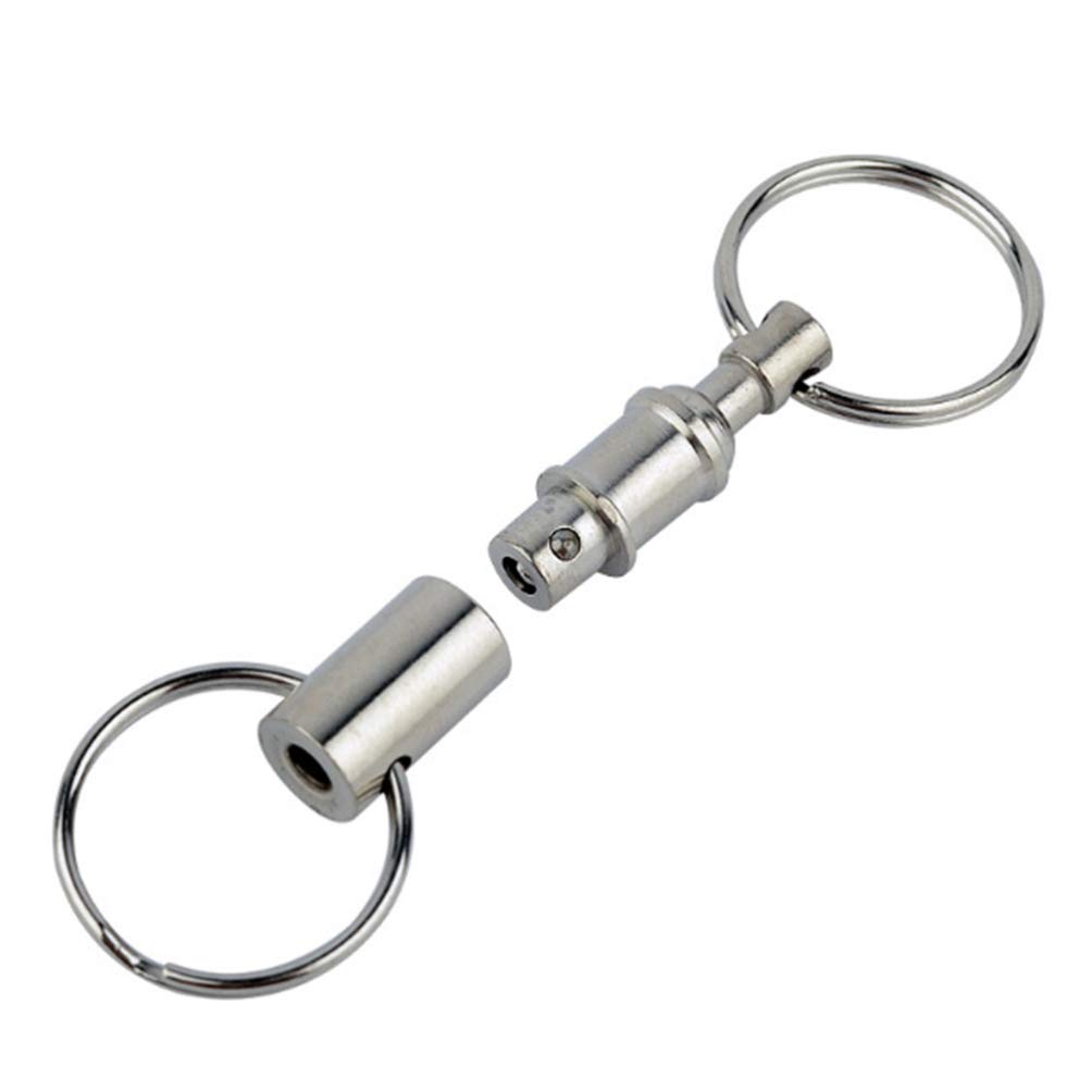 Quick Release Keychain Detachable Key Ring Pull Apart Keychain Removable Snap Separate Key Holder Keyring for Birthday Graduation 5pcs