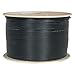 Vertical Cable Cat6, Shielded, Dual Jacket, Direct Burial, 1000ft, Black, Bulk Ethernet Cable