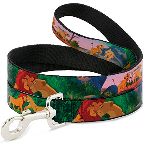 Buckle-Down Pet Leash - Lion King Simba & Nala Growing Up Scenes - 6 Feet Long - 1