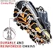 Ice Cleats Crampons Traction Snow Grips for Boots Shoes Women Men Kids Anti Slip 18 Stainless Steel Spikes Safe Protect for Hiking Fishing Walking Climbing Jogging Mountaineering (Black-19 Spikes, XL) primary