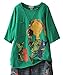 YESNO Women Casual Loose Printed Sweatshirt Plus Size Pullover Tops Crew Neck Long Sleeve WX7 (M, EG7 Green)