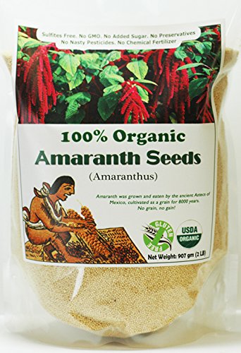 Indus Organics Amaranth Seeds, 2 Lb Bag, Sulfite Free, No Added Sugar, Premium Grade, High Purity, Freshly Packed