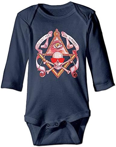 Yesgoodie Skull Masonic Eyes Of Horus Baby Bodysuits Long Sleeve For Unisex Boys Girls 100% Cotton 12 Months