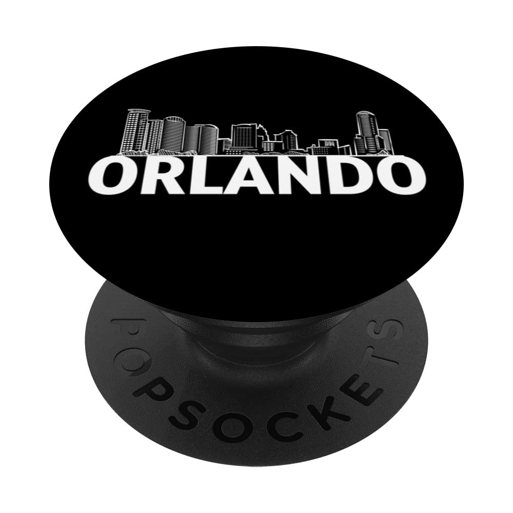 Orlando Florida USA City Skyline Silhouette Outline Sketch PopSockets Swappable PopGrip