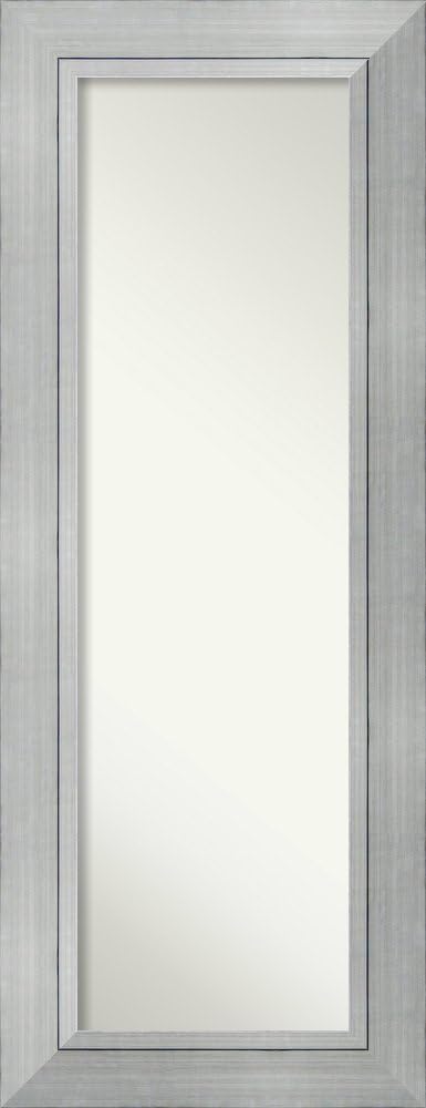 Full Length Mirror | Romano Silver Mirror Full Length | Solid Wood Full Body Mirror | On The Door Mirror 21.25 x 55.25 in.