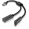 Elebase USB Male to Double USB C Female Adapter,Type A Charger Cable Dual Two Splitter for iPad 8th 9th 10th Air 4th 5th Mini 6th Generation,iPhone 16 15,Samsung Galaxy Note S23 S24,Google Pixel XL
