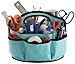 Find It Craft Bag Organizer Tote - Canvas Art Supply Caddy w/ 6 Compartments & 10 Storage Loops - Crafting Supplies Tote - Teal