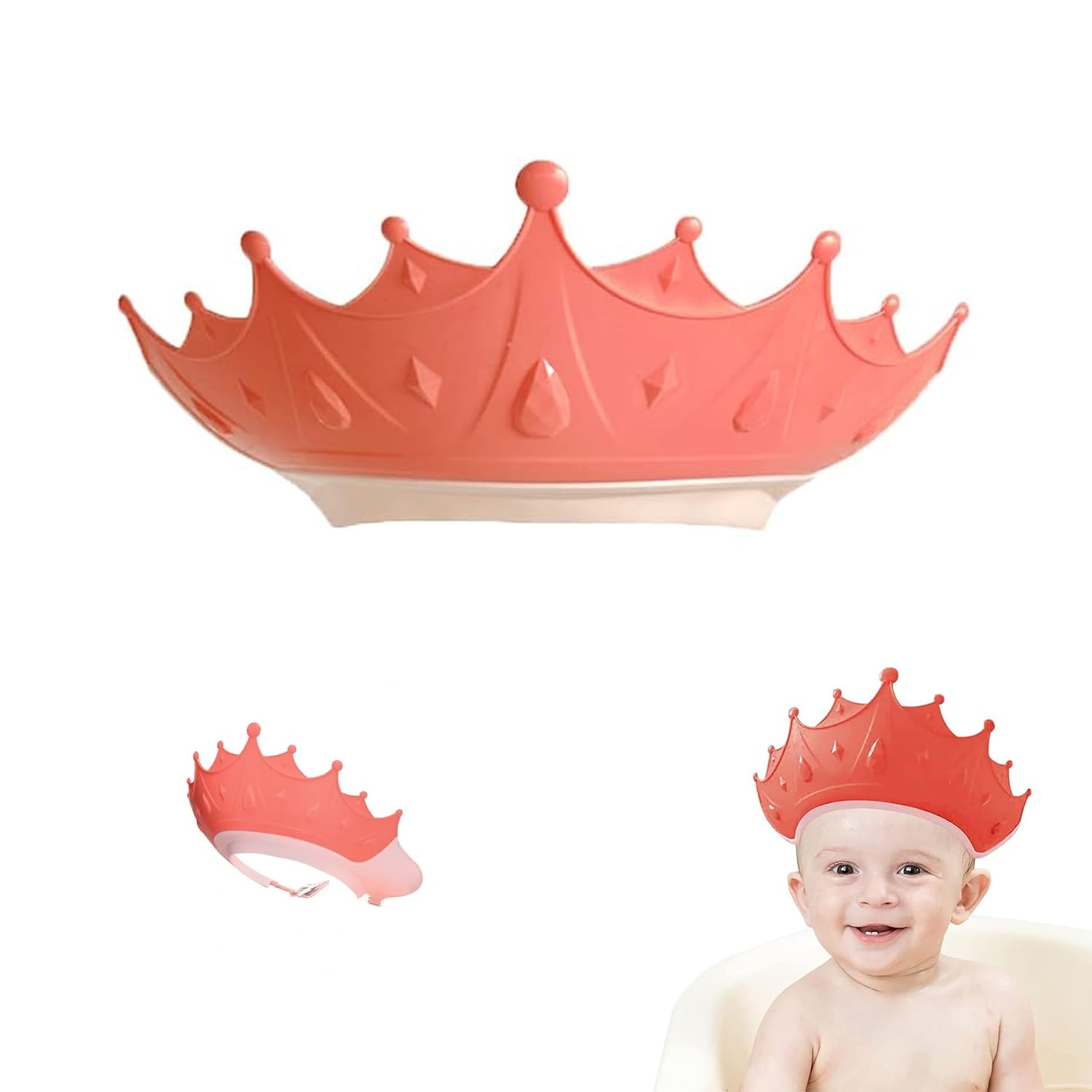 1 Pcs Baby Shampoo Cap, Adjustable Baby Shampoo Cap, Waterproof Shampoo Cap, Baby Shampoo Cap, Waterproof Bath Cap for Baby, Children's Shampoo Cap, for Eyes and Ears Protector