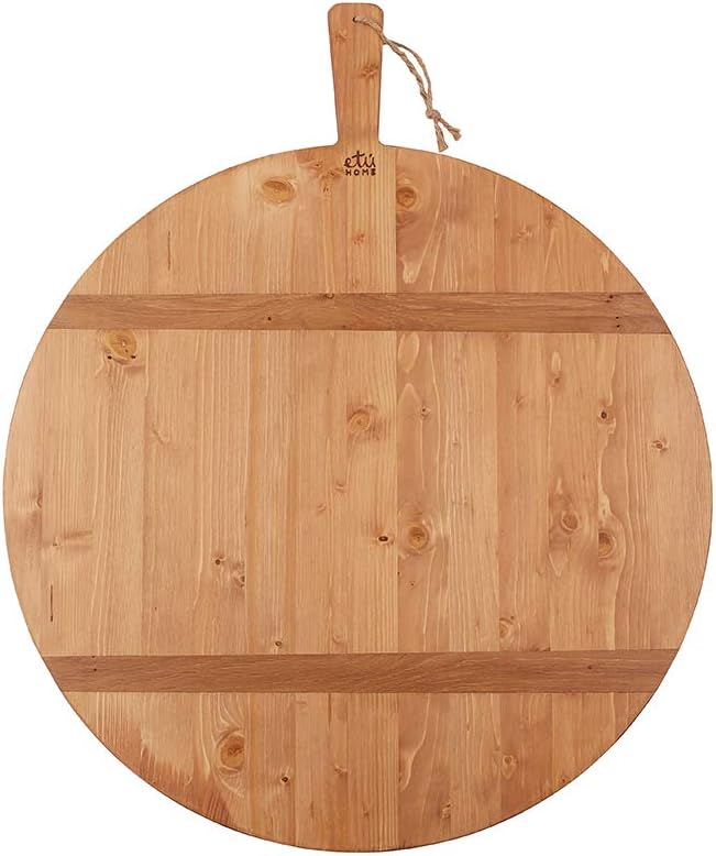 Pine Extra Large Round Charcuterie Board Amazon Co Uk Kitchen Home