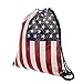 Ababalaya 3D Print Drawstring Backpack Rucksack Shoulder Bags Gym Bag, America Flag