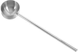 Hohopeti Stainless Steel Butter Warmer Mini Saucepan with Long Handle, 304 Food-Grade Metal Ladle for Melting