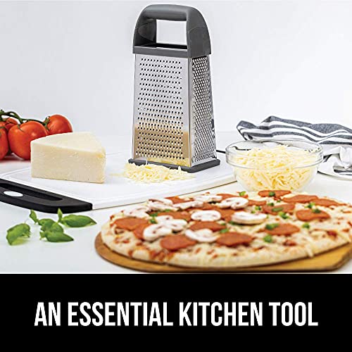 Gorilla Grip Stainless Steel Box Grater, 4Sided XL Cheese Graters with