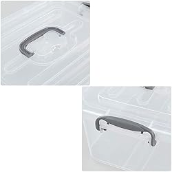 Kekow 2-Pack Clear Storage Latch Box, Plastic