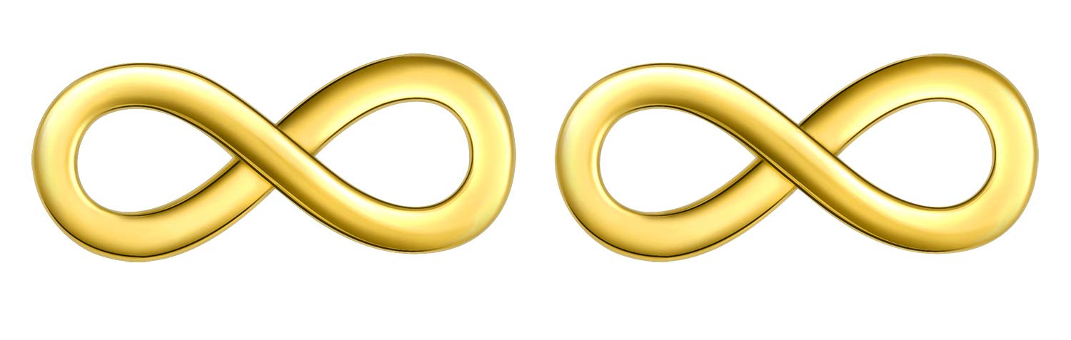 Woman's girl's earrings, mini 925 Sterling Silver earring, Infinity symbol ear stud, gift for Birthday, Valentine's Day and Christmas