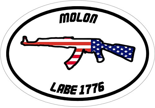 Ak-47 decal - american flag molon labe 1776 ak-47 vinyl…