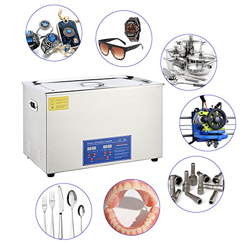 30L Ultrasonic Cleaner with Digital Timer & Heater, Professional Ultrasound Jewelry Cleaning Machine for Parts Denture Ring Watch - Thumbnail 2
