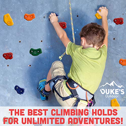 Duke's Outdoor Rock Climbing Holds Set for Kids 30 Rock Climbing Wall