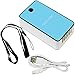 ESUMIC Portable Mini Air Conditioner Travel Handheld USB Rechargeable Cooling Fan for Summer Blue
