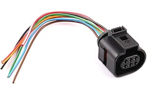 CNUPSM Cooling Fan Control Module Pigtail Connector Plug 6 Pin Compatible With Audi Q7 A4/S4 A8 A3 VW BEETLE Jetta Passat TOUAREG 1J0973713 1J0 973 713