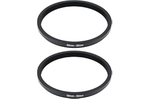 Briny River 2pcs Metal Step-Down Lens Adapter Rings 58mm to 55mm Compatible with Camera Lens Accessories