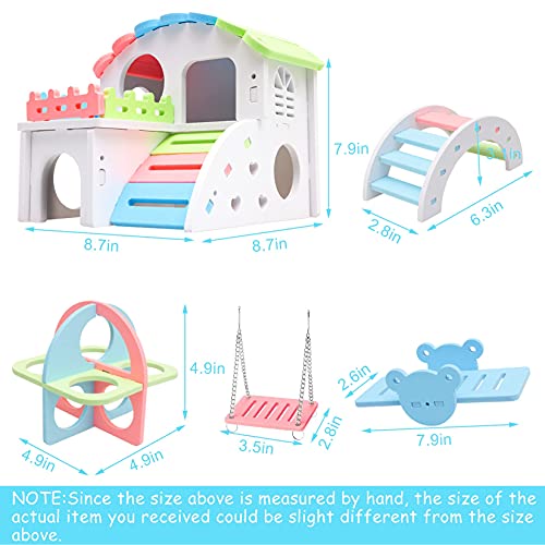 Syrian Hamster Toys Set, Improved Version 8.7 IN Large DIY Syrian