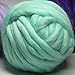 FloraKnit 100% Merino Wool Super Chunky Yarn Bulky Roving Yarn Crocheting Felting,Making Rugs Blanket and Crafts Ice Green 54 Yards