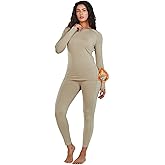ALLZERO Thermal Underwear for Women Fleece Lined Base Layer Set - Winter Long Johns for Cold Weather