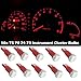 Partsam 10x T5 37 73 74 2721 Wedge Instrument cluster Panel LED Light Bulb Lamp Red For 2004-2011 Chevrolet Colorado