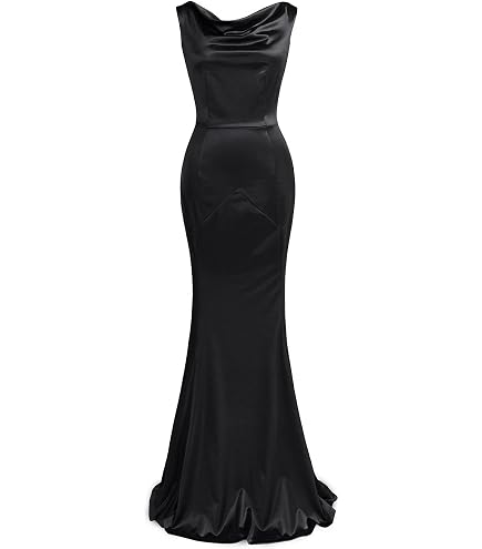 muxxn women's retro 1950s style short sleeve formal mermaid dress Maxi Cap Square Neck Plain Satin Long Gowns and Evening Dresses Green S : Clothing, Shoes & Jewelry countryclubedit