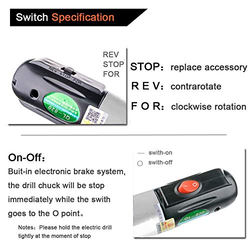 72W Micro DIY Electric Hand Power Drill, Adjustable Variable Speed Mini Hand Held Power Tools Hobby Drill Electronic Grinder for Carving, Cutting, Polishing, Woodworking & Art Work
