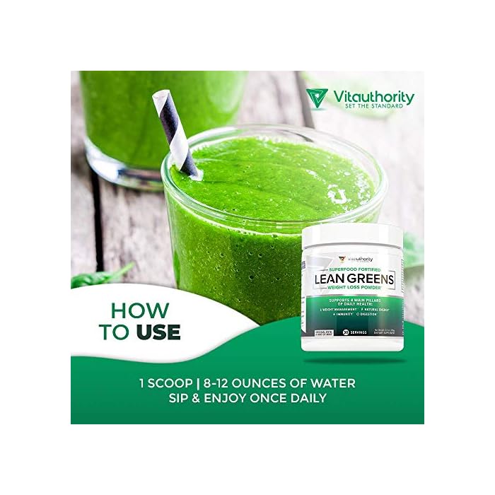 Lean Greens Superfood Fortified Weight Loss Powder 11 Immunity