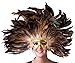 Zucker Feather Large Carnival Costume Feather Headdress - Natural Halloween Mask Cosplay Party Hair Accessory,