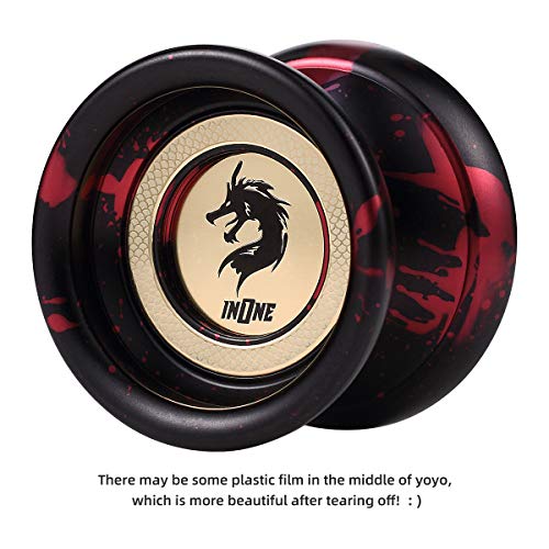 INONE Dragons Yoyo Unresponsive Yo-yos Aluminum Alloy Metal Yoyos (Flame)