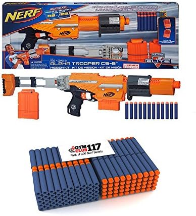 Nerf N-Strike Elite Alpha Trooper CS-6 Nerf Gun + 200 darts bundle