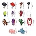 Toy Story Figures - Premium Birthday Supply Figurines - Pack of 12 ToyStory Cake Toppers - Mini Party Favors + Lotso Keychain Action Figures for Kids & Adults