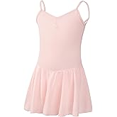 Ballet Dress for Girls Classic Short Sleeve Dance Leotards with Skirt Ballerina Outfits for Kids