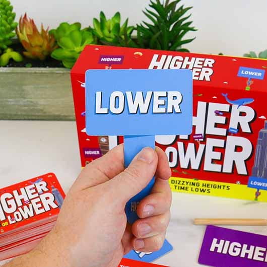 Gift Republic Higher or Lower Trivia Game