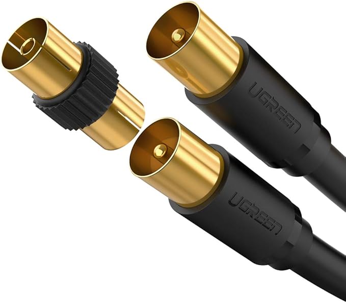 UGREEN TV Aerial Coaxial Cable Male to Male with Two Ferrite with Female to