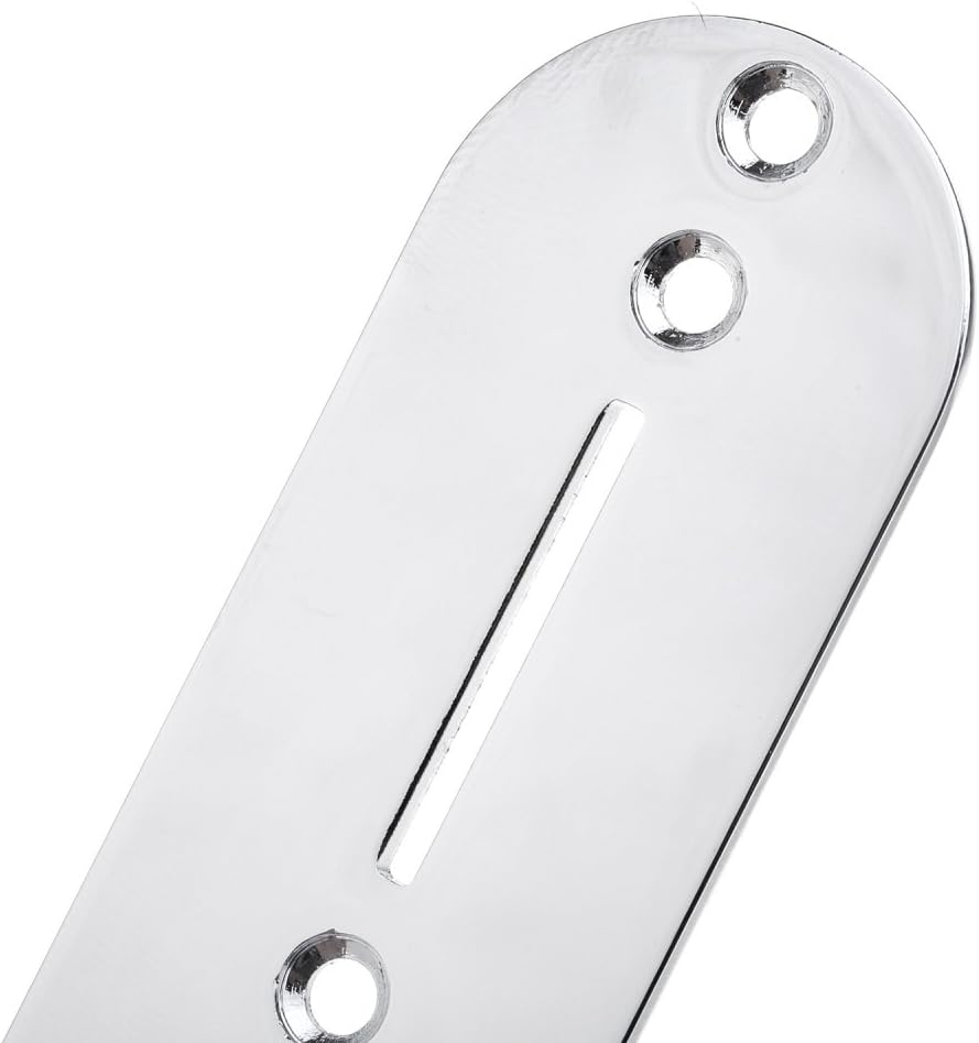 Musiclily 32mm Width Tele Control Plate with 8mm Potentiometer Hole for Telecaster Style Electric Guitar,Chrome - Image 3