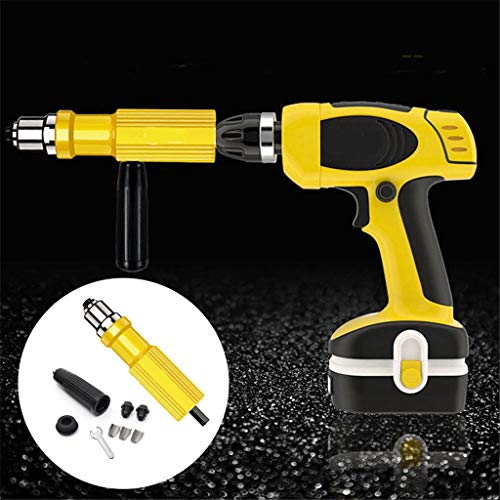 Electric Rivet Nut Setting Gun Pulison Electric Rivet Nut Cordless Riveting Drill Adaptor Riveting Tool Insert Nut Tool