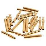 Pixnor 50 Pairs of 2.0mm Gold Plated Male and Female Bullet Banana Connectors Plugs for DIY RC Battery ESC Motor