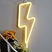 LED Lightning Sign Shape Night Light Warm White Neon Light Lamp for Bedroom Wedding Party Christmas Home Decoration Wall Hanging Decorative Light