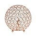 Elegant Designs LT1026-RGD Elipse 8 Inch Crystal Ball Sequin Table Lamp, Rose Gold
