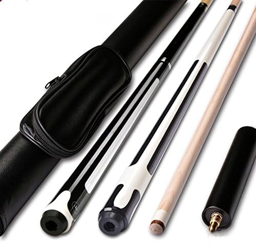 WAZY Pool Cues 58 inch American -style 9 Balls Big Head Maple Snooker Cues 1/2 Joint 12.7mm Tips (1 piece)