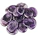 Rockcloud Natural Worry Stone,Thumb Palm Stones for Anxiety, Healing Crystal, Amethyst